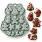 Dortisimo Silikonová forma na čokoládu Vánoční motivy 5 x 15,5 cm