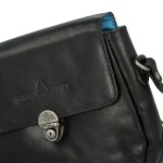 Luxusní dámská kožená crossbody kabelka GW Manoli, černá