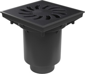 MIDAS Kanalizační vpusť - přímá D160/D110-250, suchá klapka, litinová mříž SUN 245x245mm, B125 p1683