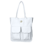 Stylová koženková kabelka na rameno LB Larysa, bílá