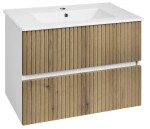 AQUALINE - PANEDA STRIP umyvadlová skříňka 74,5x55x45,2cm, dub emporio PN375