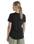 Dámské merino triko krátký rukáv ICEBREAKER Wmns 125 Cool-Lite Sphere III SS Scoop Tee, Black velikost: XL
