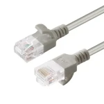 MicroConnect CAT6a U/UTP SLIM 0.5m šedá / LSZH (V-UTP6A005-SLIM)