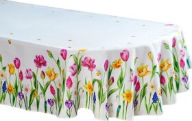 DumDekorace Dekorativní ubrus s jarními květinami Šířka: 140 cm | Délka: 200 cm