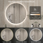 CERANO - Koupelnové LED zrcadlo Verido - Ø 90 CER-537370