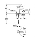 GROHE - BauClassic Umyvadlová baterie, chrom 32863000