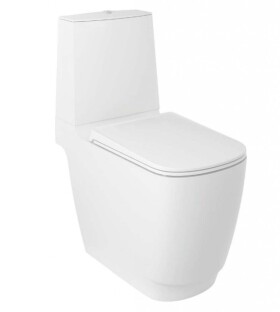 KLUDI - Resa S WC kombi mísa, spodní odpad, Rimless, Spiralflush, matná bílá 27WCB0253