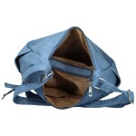 Stylová dámská koženková crossbody kabelka Palmira, džínově modrá