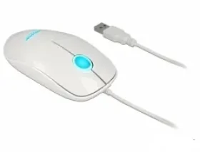 Delock 12537 bílá / Optická myš / 1200dpi / 3 tlačítka + rolovací kolečko / USB (4043619125371)