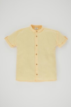 DEFACTO Baby Boy Mandarin Collar Muslin Short Sleeve Shirt