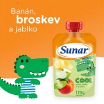 Sunar Cool ovocná kapsička broskev, banán, jablko 12m+, 120g