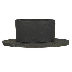 Ib Laursen Kovový svícen Pillar Candle, černá barva, kov