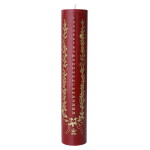Royal Copenhagen Adventní svíčka Red 25 cm, červená barva, vosk
