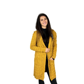 HOSH Jednobarevný kardigan BELLA Barva: Hořčicová