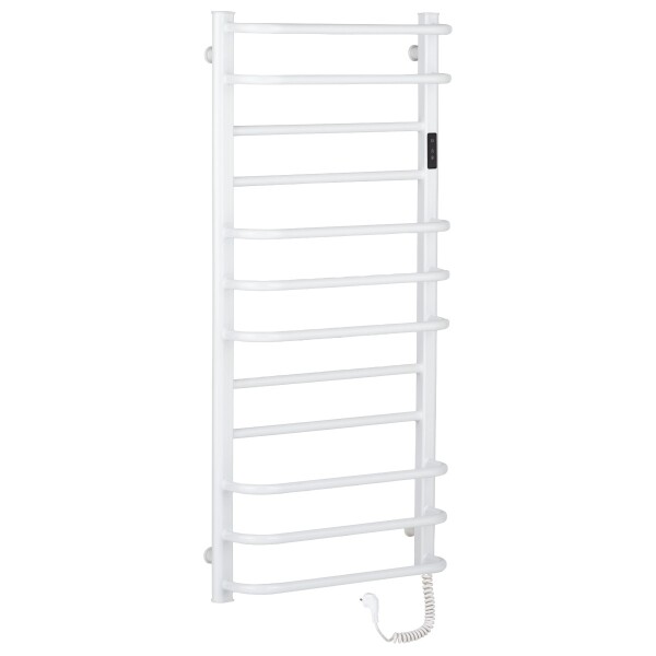 CERANO Elektrický sušák ručníků Ricardo, s displejem - 229 W - bílá lesklá - 1160x550 mm