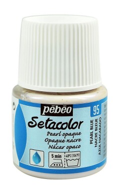 Barva na textil Pébéo Setacolor Opaque 45 ml - Modrá perleťová 95