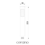 CERANO - Ruční sprcha - hranatá - 1 funkce - černá matná CER-605077