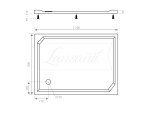Lansanit Sprchová vanička EX 800x1100 mm, bez nožiček LANEX80X110