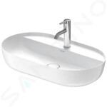 DURAVIT - Luv Umyvadlo na desku, 700x400 mm, bez přepadu, s otvorem pro baterii, WonderGliss, bílá/matná bílá 03807026001