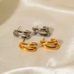 ELENYS Twist Gold – pozlacené náušnice 18K žluté zlato