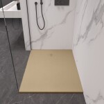 CERANO - Sprchová vanička obdélníková Pablo - SMC/minerální kompozit - strukturovaná ivory - 100x90x3 CER-481390