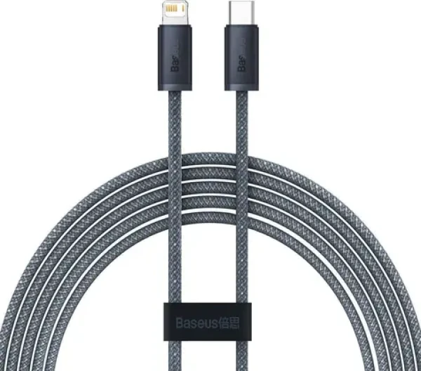 Baseus CALD000116 Kabel USB-C (M) - Lightning (M) 2 m šedá / 20W (CALD000116)