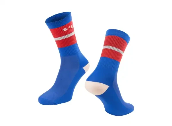 Force Stripe dlouhé ponožky modrá vel. L-XL (EU 42-46)