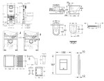 GROHE - Rapid SLX Set předstěnové instalace, klozetu, sedátka SoftClose, tlačítka Even a sady pro vhazování tablet, phantom black SANI11BB5131