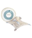 Doudou Dárková sada - Plyšový králíček s béžovou dečkou z BIO bavlny 25 cm