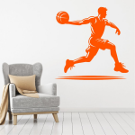 Samolepka Basketbal Barva: fialová, Velikost: 60 x 59 cm