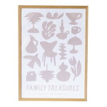 Bella Rose Plakát Family Treasures Beige / Cream 50 x 70 cm, béžová barva, papír