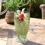 Chic Antique Sklenice Saint-Émilion Olive 350 ml, zelená barva, dřevo