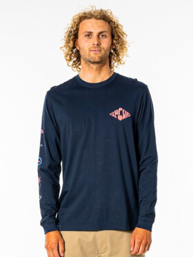 Rip Curl SWC MOTIF NAVY pánské tričko s dlouhým rukávem - S