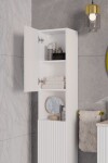 COMAD - Vysoká skříňka 2 dvířka NOVA WHITE 5907611663424