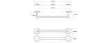 SAPHO - X-ROUND držák ručníků 300, chrom XR400