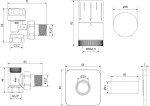 MEXEN/S - G05 úhlová termostatická souprava pro radiátor + krycí rozeta S, chrom W901-958-909-01