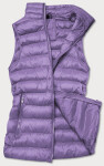 Krátká fialová prošívaná dámská vesta model 16279870 fialová S (36) - J.STYLE