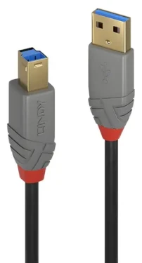 Lindy Anthra Line USB-A - USB-B 0,5 m černá / USB kabel / USB 3.2 Gen 1 / 5 Gbit/s (36740)