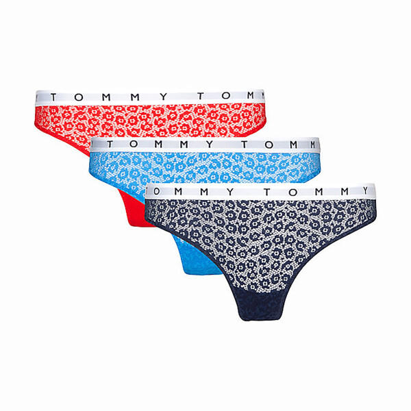 Dámská tanga Lace 3 Pack UW0UW02524-0V7 - Tommy Hilfiger L