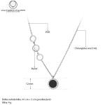 Ocelový náhrdelník Niamh - chirurgická ocel, Stříbrná 41 cm + 5 cm (prodloužení)