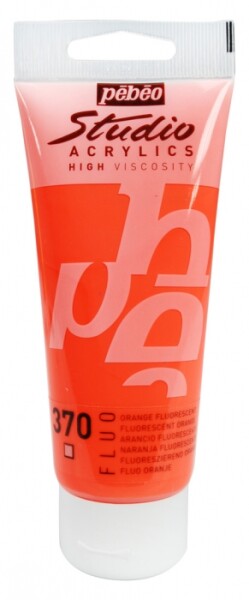 Akrylová barva Pébéo Studio Acrylic 100 ml - 370 oranžová fluo