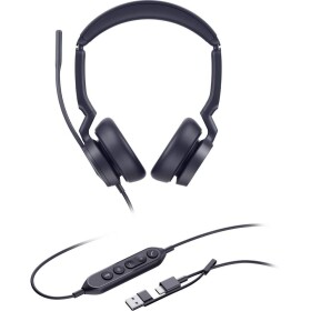 Yealink UH46 Dual UC USB-C/A Headset otevřená (On Ear) kabelová černá telefon