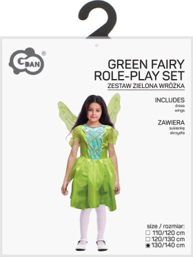 Kostým Zelená víla 130/140 cm