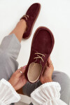 Dámské polobotky typu barefoot z přírodního semiše Zazoo 327 bordó 36