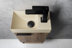 SAPHO - PICCOLINO betonové umývátko 30,8x17cm, baterie vpravo, žlutá mat PK30522