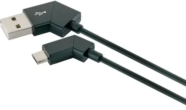 Schwaiger USB-A na Micro-USB kabel černá / USB kabel / 1,2 m / USB 2.0 / otočné konektory (LKW120M533)