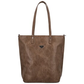 Stylová dámská koženková kabelka na rameno Indira, hnědá