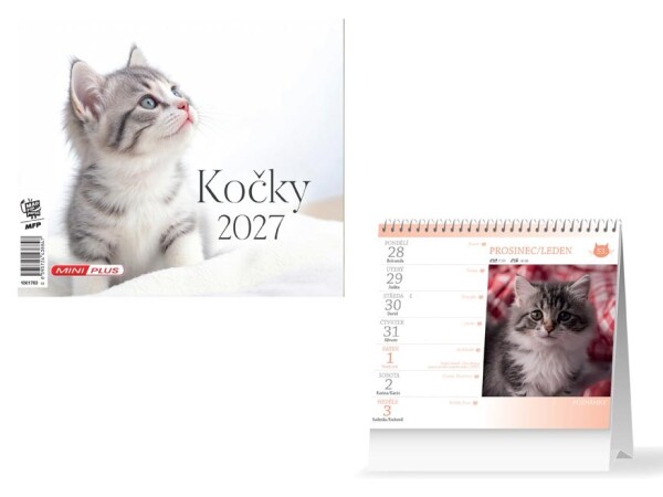 Stolní mini kalendář 2027 MFP Kočky