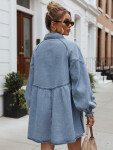 Dámské oversize džínové šaty ve stylu košile FashionStreet EY2688 L