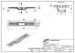 I-Drain - Linear 54 ABS sprchový žlab s hydroizolací, délka 600 mm IDABS4M06001X1